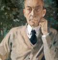Портрет композитора Сергея Васильевича Рахманинова. 1925 - 63,7 x 51,6 смКартон, маслоРоссияСанкт-Петербург. Государственный Русский музей