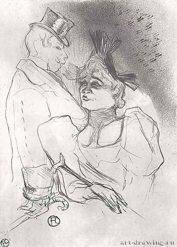 Марсель Лендер и Барон. 1893 - 325 х 235 мм Литография Постимпрессионизм Франция