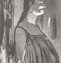 Серия "Кафешантан", Maдам Абдала в сарафане. 1893 - 270 х 197 мм Литография Постимпрессионизм Франция