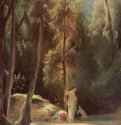 Купальщицы в парке Терни (Купальщицы в лесу). 1829 - 32 x 24,5 смХолст, маслоРомантизмГерманияДюссельдорф. Художественный музей