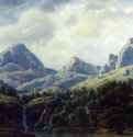 Горный пейзаж, 1940 г. - Холст, масло; 125 х 155 см. Реализм. Россия. Симферополь. Симферопольский художественный музей.