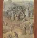 Искушение святого Антония, триптих, оборотная сторона правой створки: Несение креста. 1500 - 131,5 x 53 см. Дерево, масло. Возрождение. Нидерланды. Лиссабон. Национальный музей античного искусства.