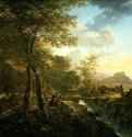 Вечерний пейзаж. Вторая четверть 17 века - 65 x 82 см Холст Барокко Нидерланды (Голландия) Карлсруэ. Кунстхалле