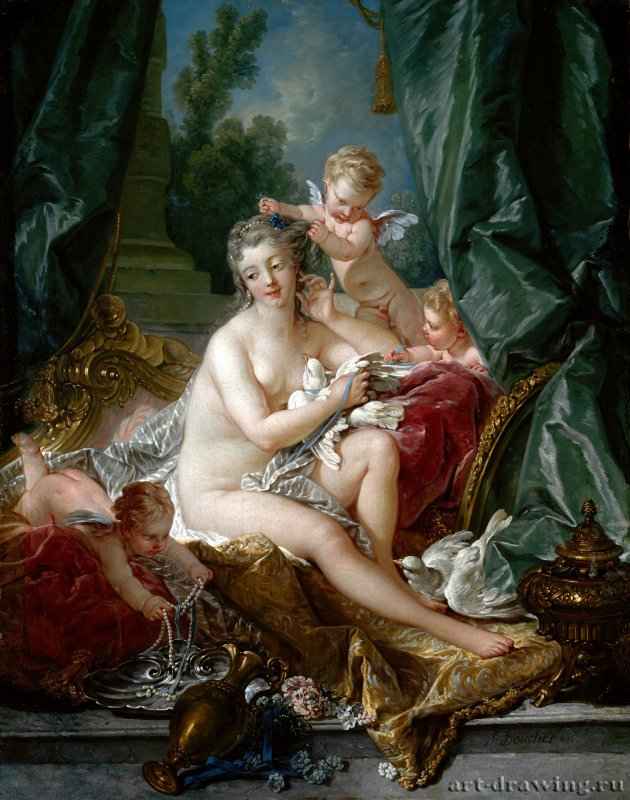 Туалет Венеры, 1751. - 108 x 85 см. Холст, масло. Рококо. Франция. Нью-Йорк. Музей Метрополитен.