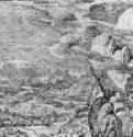 Восход солнца в горной долине. 1561 - 143 х 185 мм. Перо желто-коричневым тоном, на белой бумаге. Париж. Лувр, Кабинет рисунков. Нидерланды.