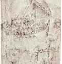 Эскиз герба. 1637 - 202 х 168 мм Перо и отмывка коричневым тоном по наброску сангиной, на белой бумаге Берлин Гравюрный кабинет Италия