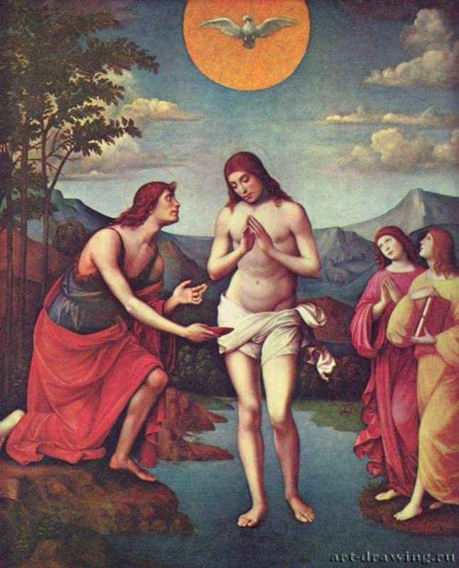 Крещение Христа. 1509 - 209 x 169 см. Дерево. Возрождение. Италия. Дрезден. Картинная галерея.