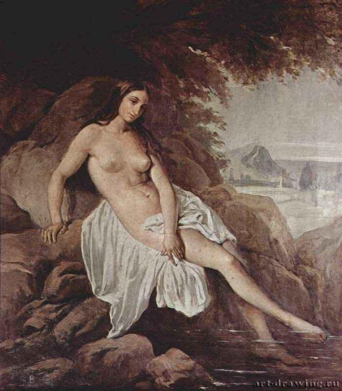 Купальщица. 1832 - 63 x 56 смХолст, маслоРомантизмИталияПавия. Частное собрание