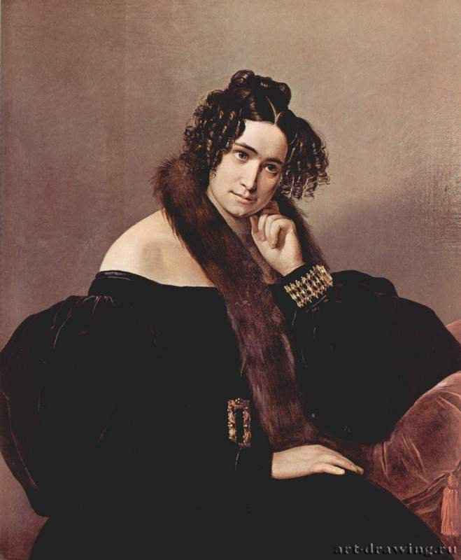 Портрет Феличины Кальо Перего ди Кремнаго. 1842 - 90 x 72 смХолст, маслоРомантизмИталияМилан. Частное собрание
