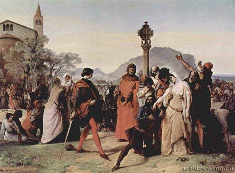 Цикл картин "Сицилианские вечера". 1846 - 225 x 300 смХолст, маслоРомантизмИталияРим. Национальная галерея современного искусства