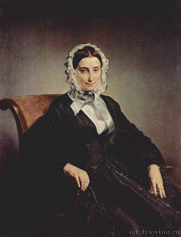 Портрет Терезы Борри Стампа Мандзони. 1847-1848 - 117 x 92 смХолст, маслоРомантизмИталияБрешиа. Пинакотека Тозьо Мартиненьо