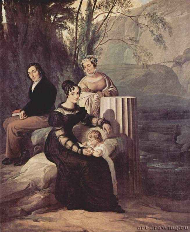 Семейство Стампа ди Сонико. 1821-1822 - 125 x 108 смХолст, маслоРомантизмИталияМилан. Пинакотека Брера
