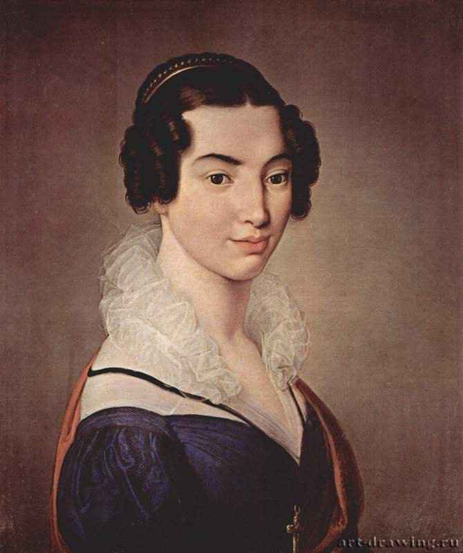 Портрет Антоньетты Витали Сола. 1823 - 60 x 52 смХолст, маслоРомантизмИталияМилан. Частное собрание