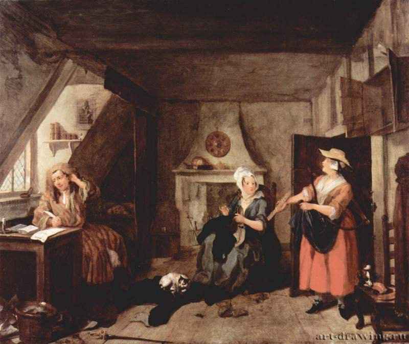 Замученный поэт. 1729-1736 - 63,5 x 78,5 смХолст, маслоРококоВеликобританияБирмингем. Художественная галерея