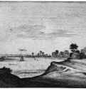Мюльхайм на Рейне. 1643 - 91 х 170 мм. Офорт и гравюра сухой иглой. Кёльн. Собрание Гюнтера Лейстена. Чехия.