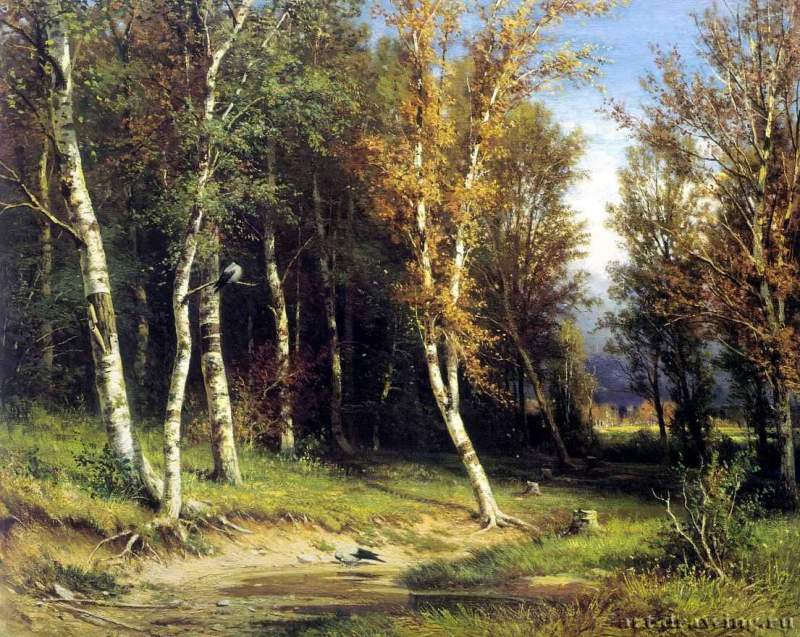 Лес перед грозой. 1872 - 48,5 х 58,5 см Холст, масло Россия Таганрог. Таганрогская картинная галерея