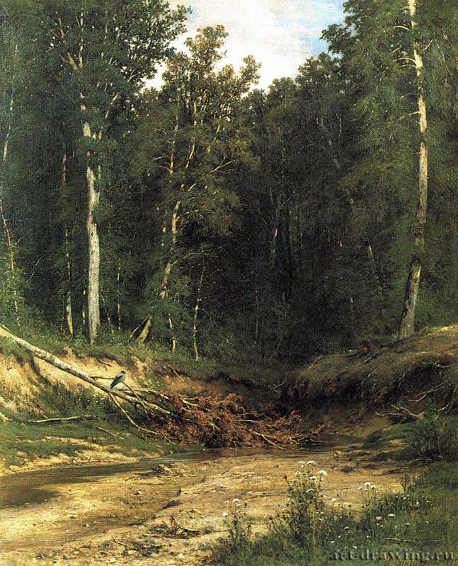 Лесной ручей. Чернолесье. 1874 - 74,5 х 61