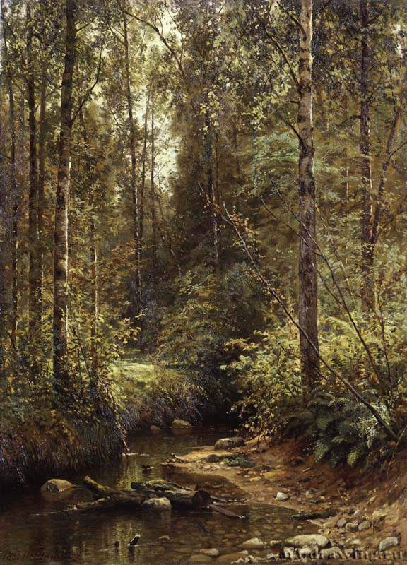 Лесной ручей. 1882 - 93,7 х 68,6