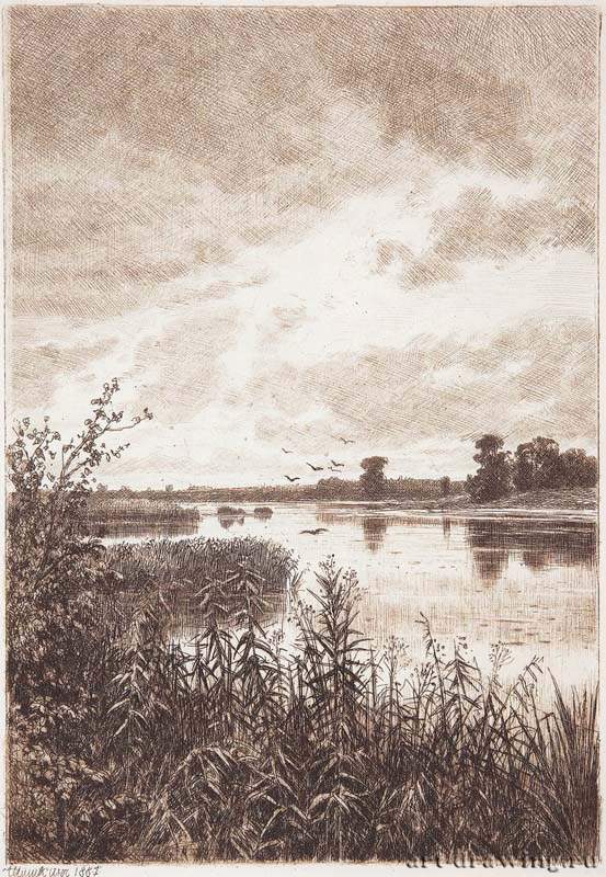 На реке после дождя. 1887 - 21,8 х 15,3