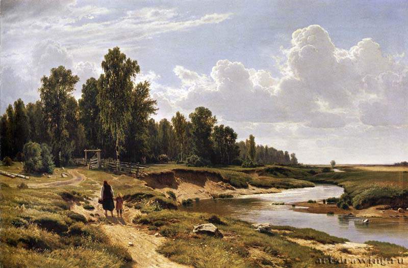 Речка Лиговка в деревне Константиновка близ Петербурга. 1869 - 102,5 х 160.5