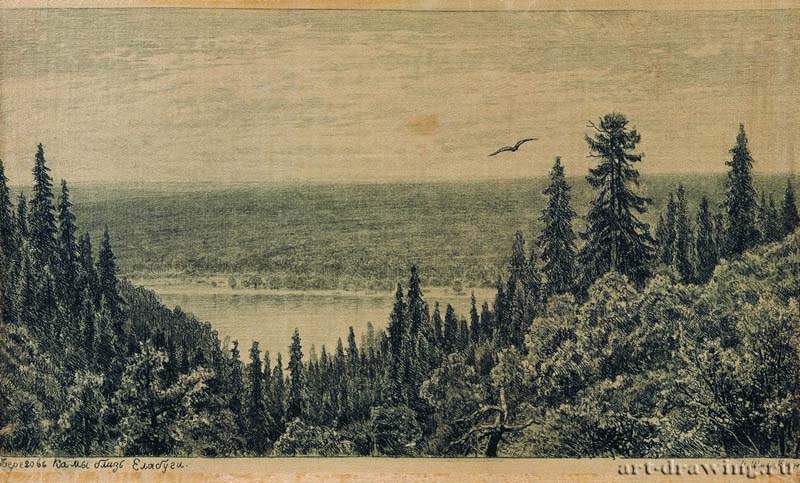 С берегов Камы близ Елабуги. 1885 - 16 х 24