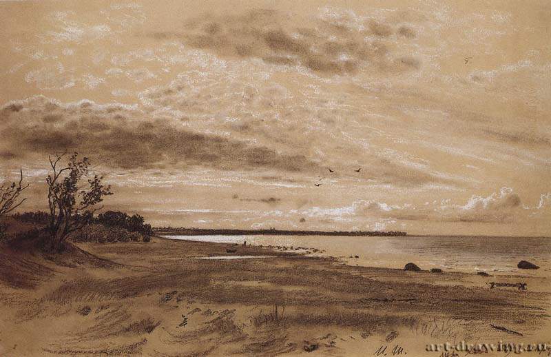 Берег моря. Мери Хови. 1889 - 31.2 х 42.7