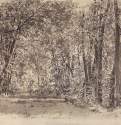 Аллея в старом парке. 1885 -  23,5 х 31