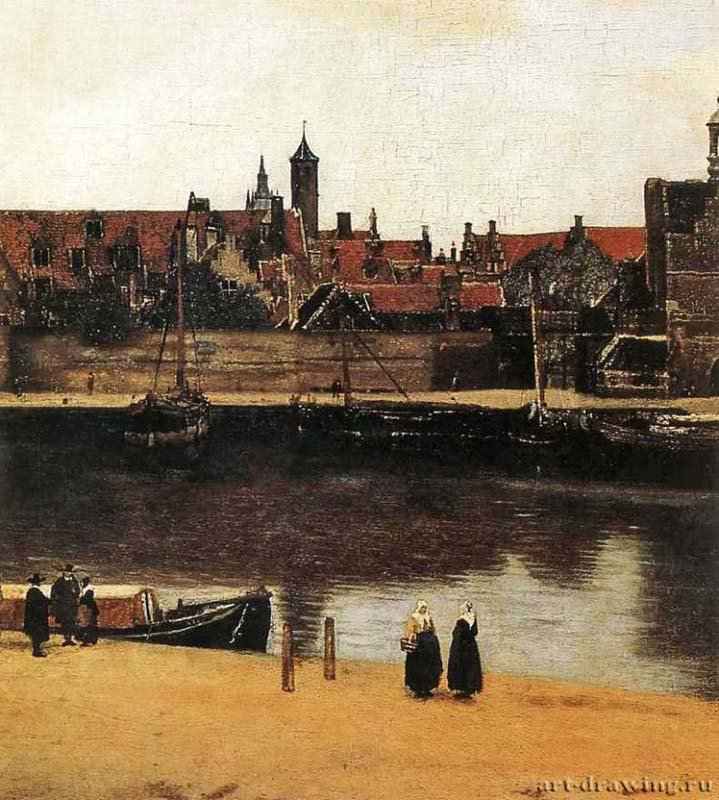 Вид Делфта (фрагмент). 1659 - 1660 - Холст, масло Маурицхёйз Гаага