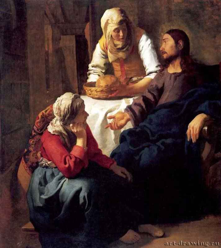 Ян Вермеер Дельфтский: Христос в доме Марии и Марфы, 1654 - 1655 г.