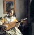 Девушка, играющая на гитаре - 1670 *53 x 46,3 смХолст, маслоБароккоНидерланды (Голландия)Лондон. Из наследия лорда Айви