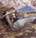 Демон поверженный, 1902 г. - Холст, масло; 139 х 387 см. Москва. Государственная Третьяковская галерея.