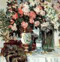 Розы и фарфор, 1910 г. - Картон, гуашь; 95 х 79,5 см. Саратовский государственный художественный музей.