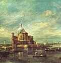 Каприччо. Церковь на островке лагуны. 1770 - 36,5 x 49 см. Холст, масло. Венецианский стиль 18 века. Италия. Милан. Частное собрание.