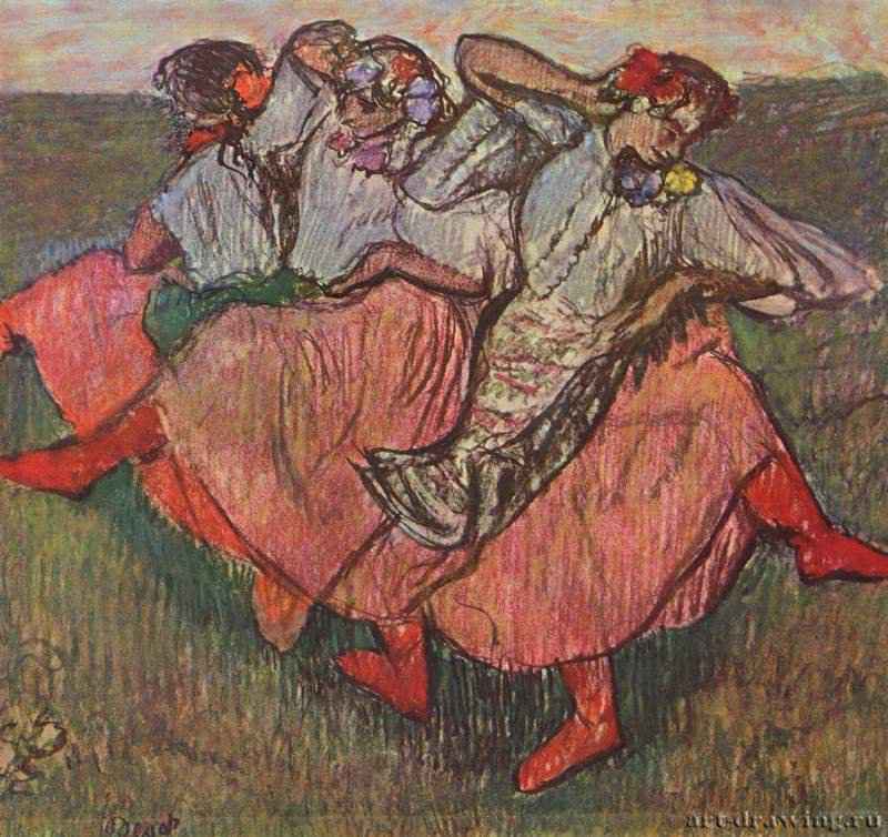 Три русские танцовщицы - 1895 *53 x 63 смПастельИмпрессионизмФранцияСтокгольм. Национальный музей