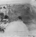 Эскиз веера. Балерины. 1878-1879 - 381 x 675 мм Кисть тушью, отмывка, черный мел и пастель, на бумаге Берн. Собрание Корнфельд Франция