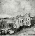 Фонтан в замке. 1878-1880 - 162 х 215 мм Монотипия Лондон. Британский музей, Отдел гравюры и рисунка Франция