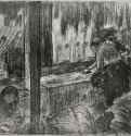 Гладильщицы. 1879 - 118 х 160 мм Офорт с акватинтой Вашингтон. Национальная галерея Франция