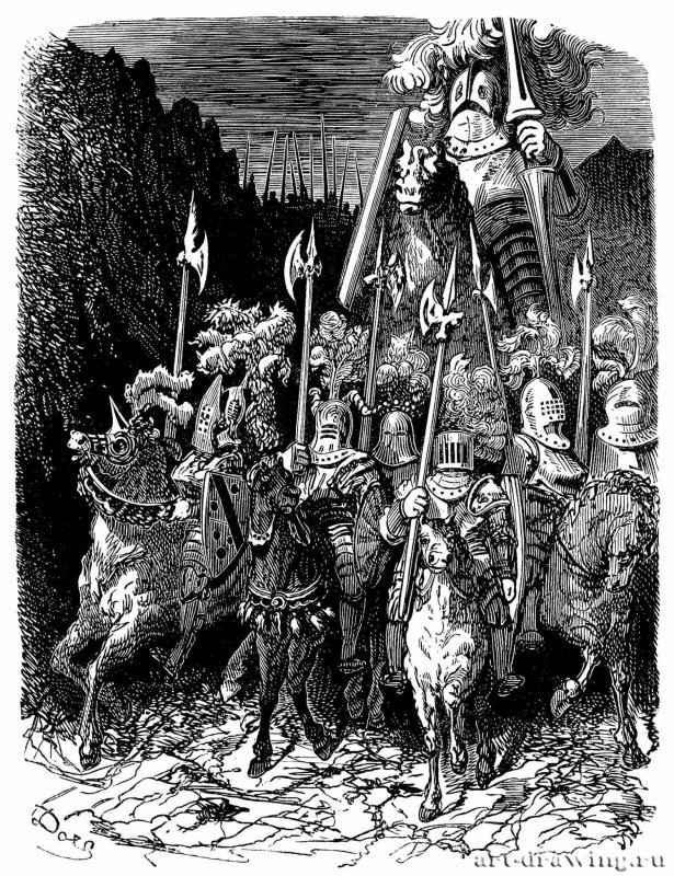 Иллюстрация к "Гаргантюа и Пантагрюэлю" Рабле. 1854 - Резцовая гравюра на дереве.