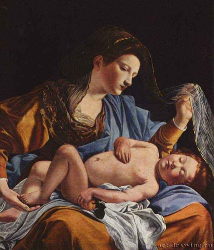 Джентилески Орацио: Мария с младенцем - 1610. Маньеризм, барокко. Италия.