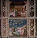 Цикл фресок капеллы Арена в Падуе (капелла Скровеньи), общий вид стены, сцена вверху. Брак в Кане Галилейской; сцена внизу. Оплакивание Христа - 1304-1306ФрескаГотика, раннее ВозрождениеИталияПадуя. Капелла Скровеньи алл'Арена