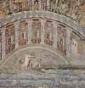 Мозаика на западной стене Большой мечети в Дамаске: Речной пейзаж, деталь: ипподром. 715 * - МозаикаБлижний ВостокДамаск. Большая мечеть, внешняя стена