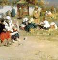 Радоница (Перед обедней), 1892 г. - Холст, масло; 58 х 114 см. Россия.