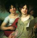 Портрет княжен А. Г. и В. Г. Гагариных. Фрагмент, 1802 г. - Холст, масло; 75 х 69,2 см. Государственная Третьяковская галерея. Москва. Россия.