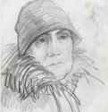 Портрет женщины, 2008 г. - Карандаш, бумага; 18,57 x 26,3 см. Частная коллекция. Москва. Россия.